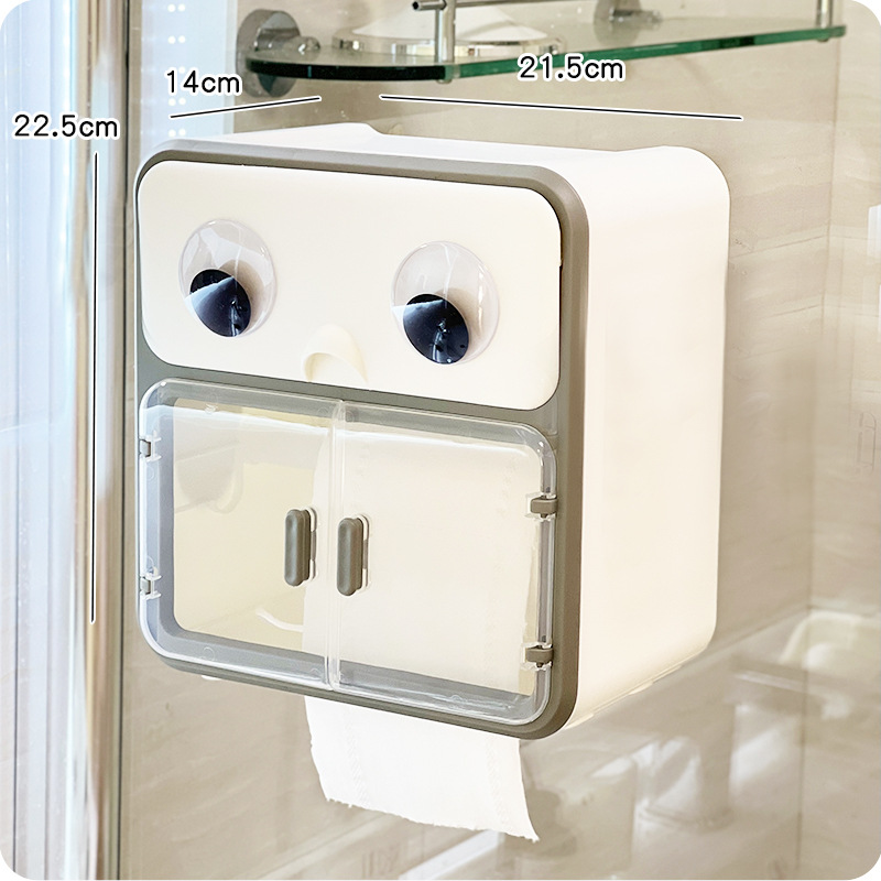 Modern Bathroom Tissue Box Holder with Wall Mount