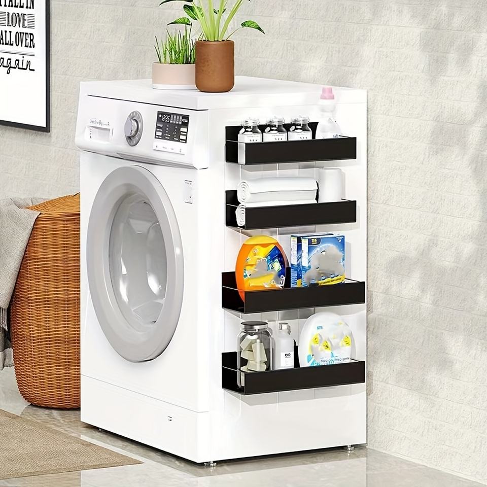 Magnetic Spice Jar Organizer for Home, Multifunctional Storage and Organization Shelf for Fridge, Washer, and Dryer