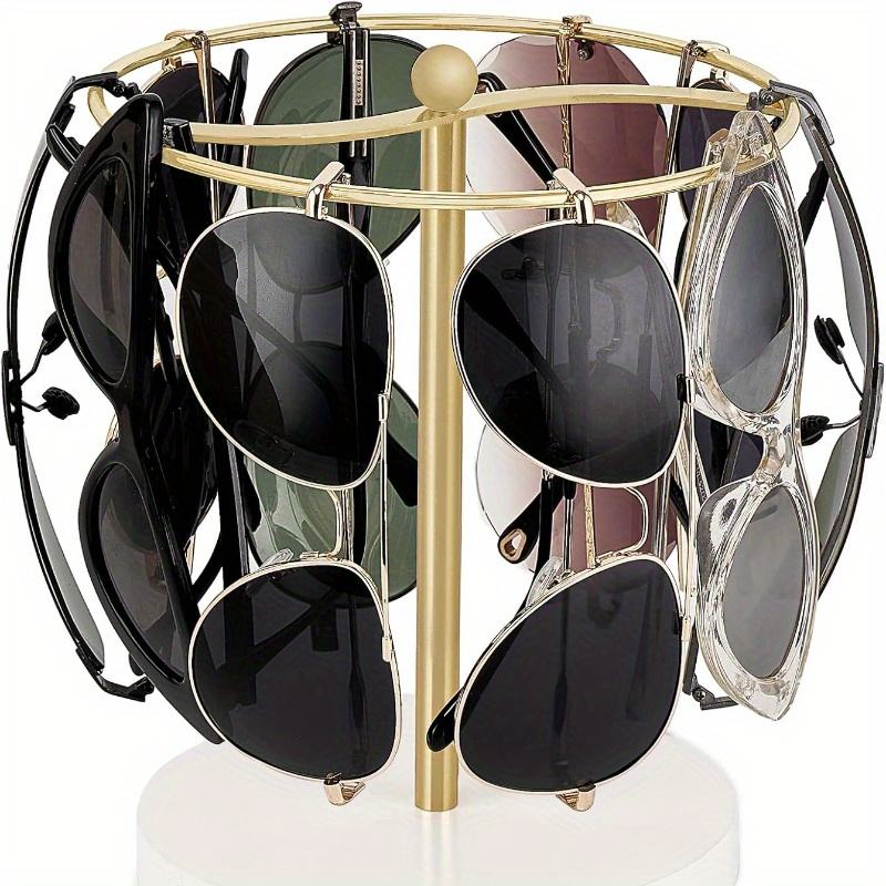 Metal Frame Pine Base Sunglasses Display Shelf Makeup Table