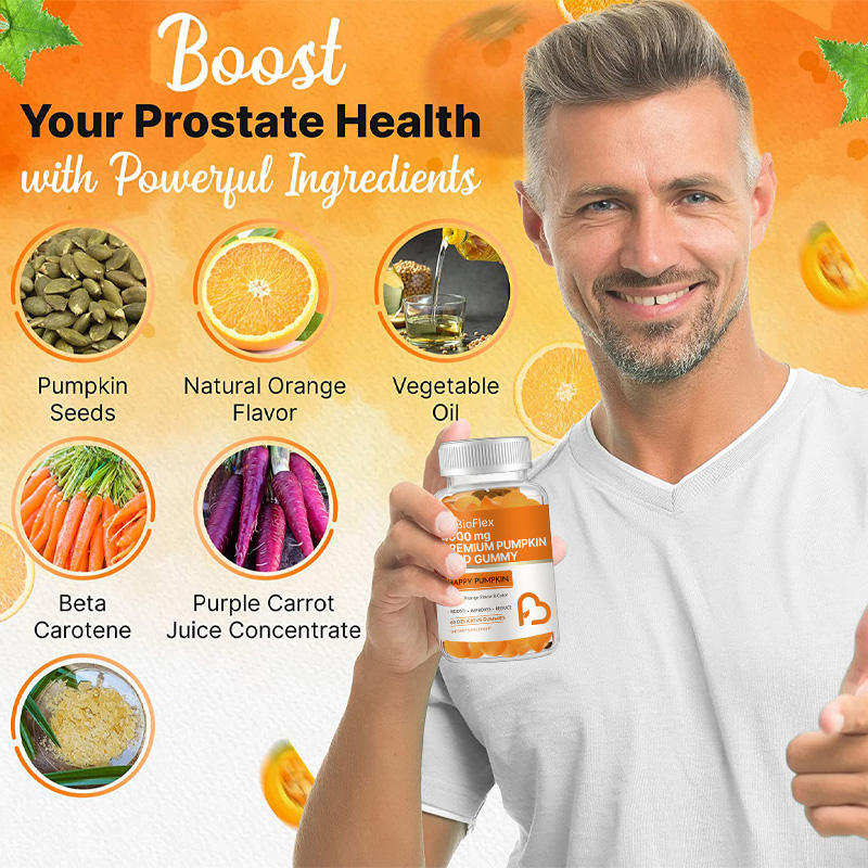 Bioflex Pumpkin Seed Oil Supplement Gummies for Hair Growth and Youthful Skin