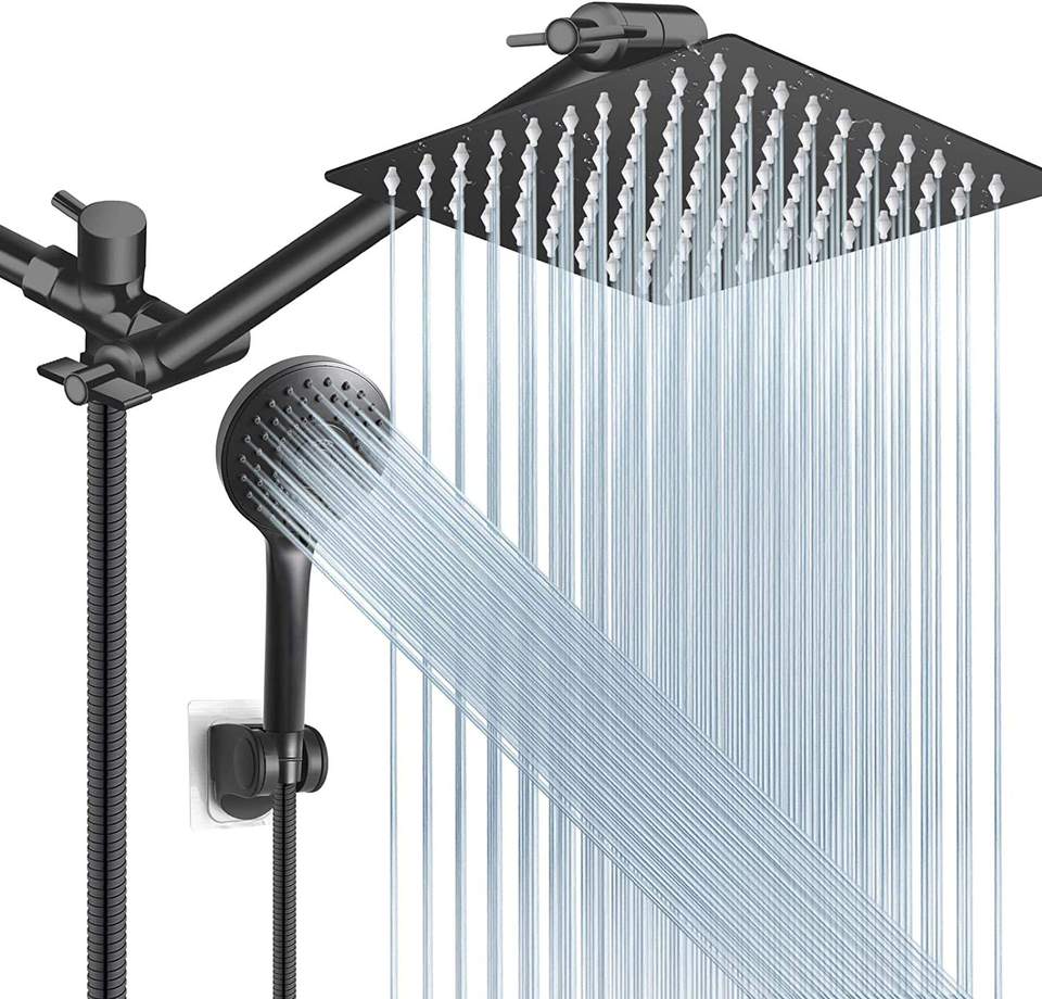 High-Quality 8-Inch Stainless Steel High Pressure Rainfall Filter Shower Head Set
