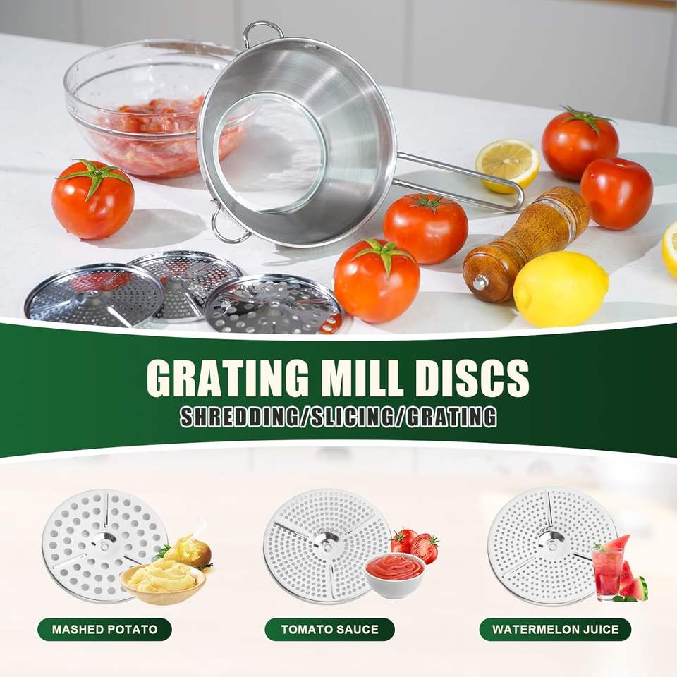 Durable Stainless Steel Rotating Milling Discs for Fruit and Vegetable Puree Pressing and Grinding Tools