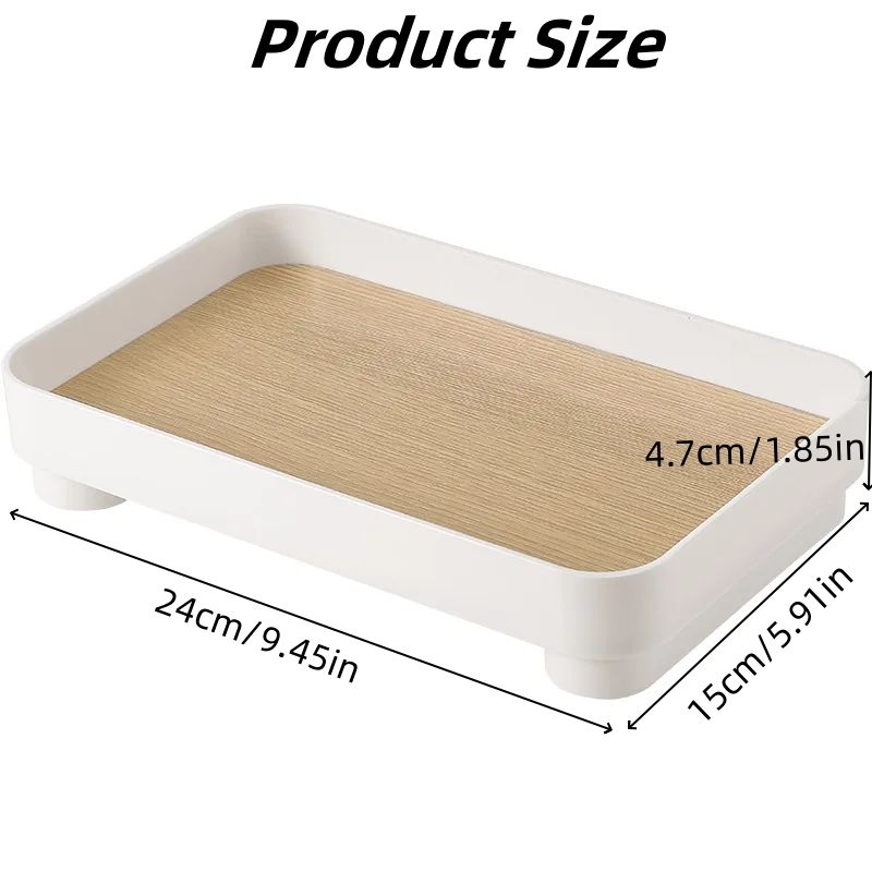Plastic Storage Tray for Desktop Aromatherapy and Key Organization