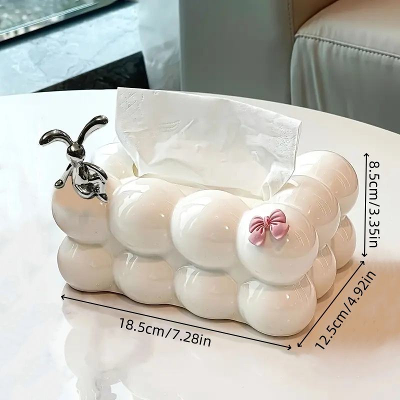 Cloud-Shaped Tissue Holder in Cotton Candy Design