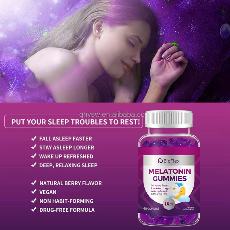 OEM Private Label Maximum Strength Natural Vegan 10mg Melatonin Gummy Sleep Supplement