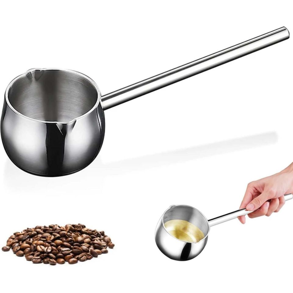 Stainless Steel Mini Kitchen Utensils Set Including Oil Pouring Pan, Butter, Chocolate Melting