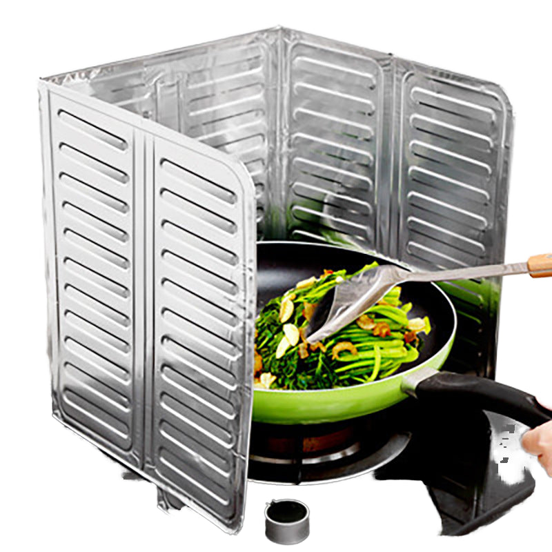 Aluminum Foil Kitchen Oil Splash Guard, Creative Kitchen Utensils, Heat and Splatter Protection for Cooking