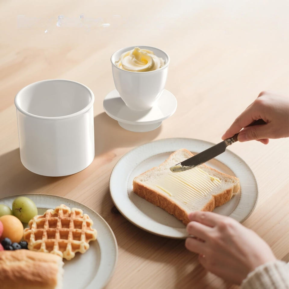 French Butter Glass with Lid, Ceramic Water Seal Cheese Seal Glass