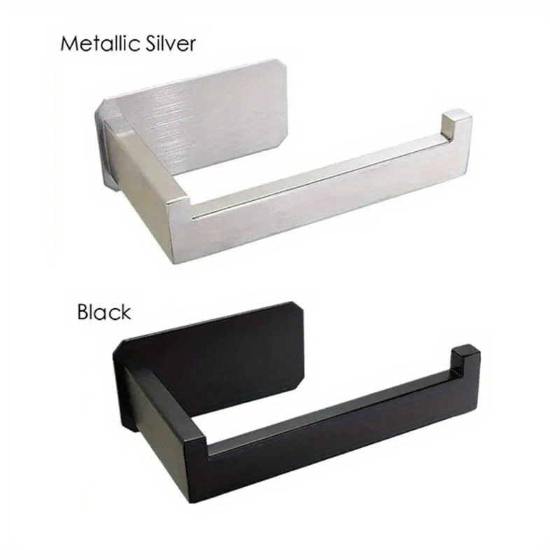Modern Stainless Steel Matte Black Tissue Roll Hanger