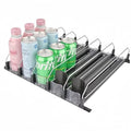 Automatic Beverage Dispenser with Sliding Function for Refrigerator, Drink Organizer for Cans and Bottles