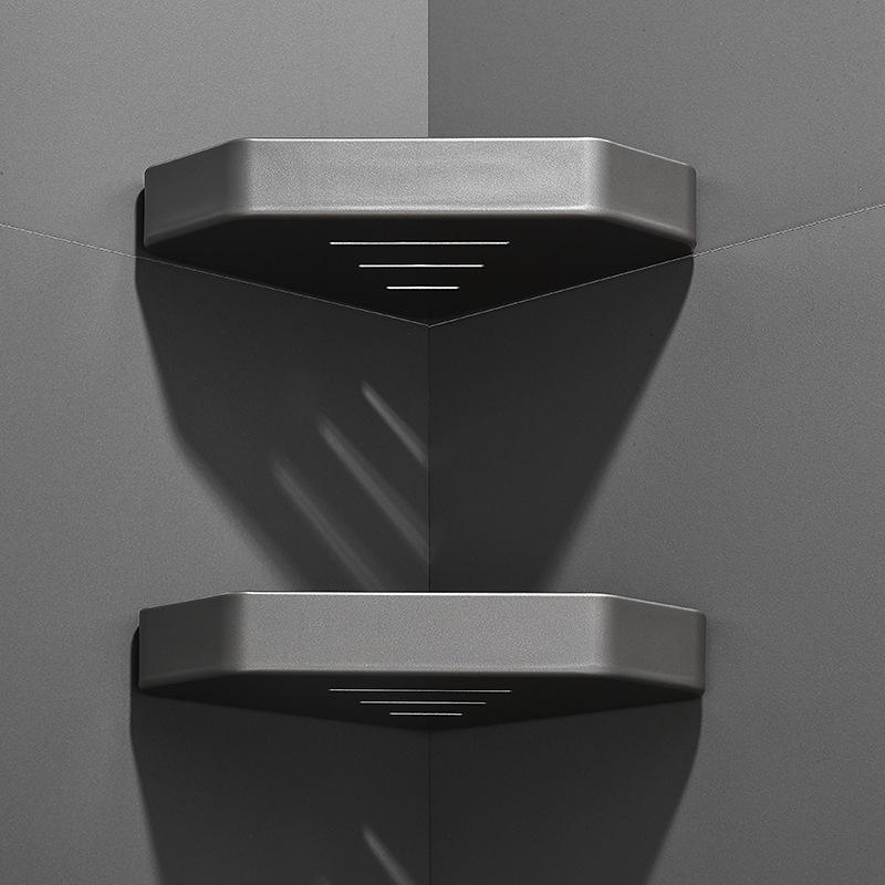 Bathroom Corner Shelf - Wall Mounted, No Drilling Required, Self-Adhesive Shower Caddy Storage Rack