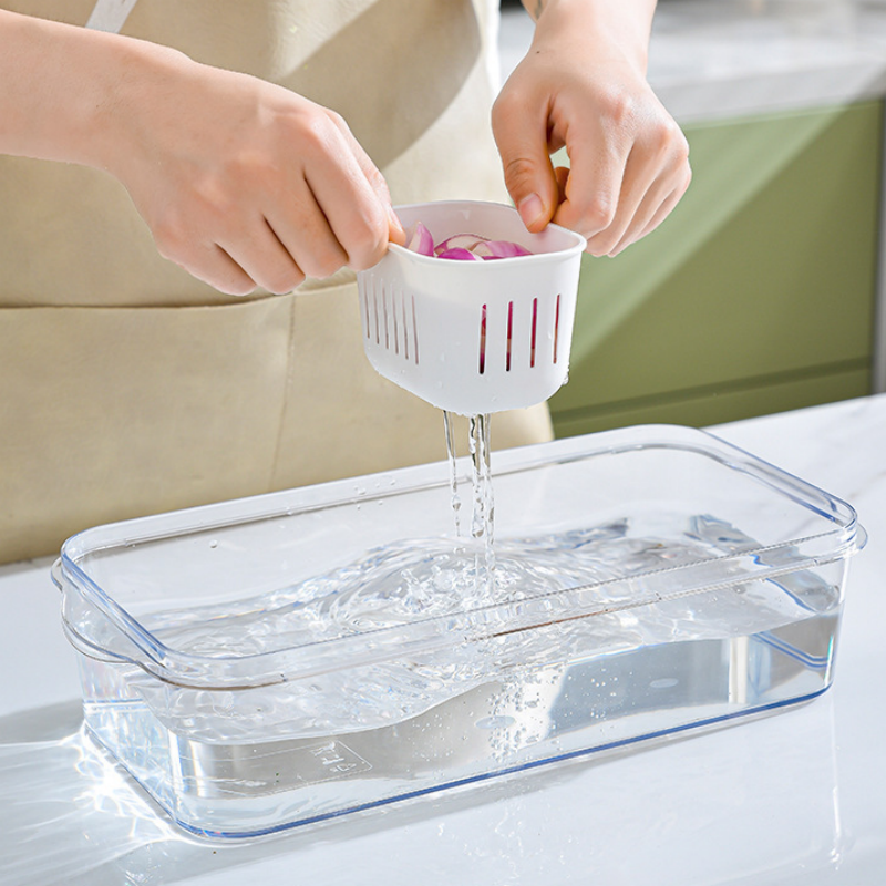 Nordic Kitchen Spice Box with 6 Compartments and Drainage Function