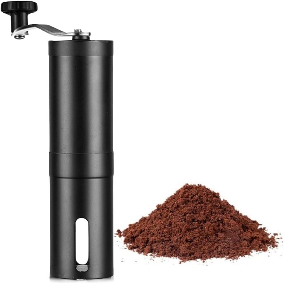 Adjustable Commercial Hand Coffee Grinder in Stainless Steel with Manual Bean Grinder and Ceramic Burr