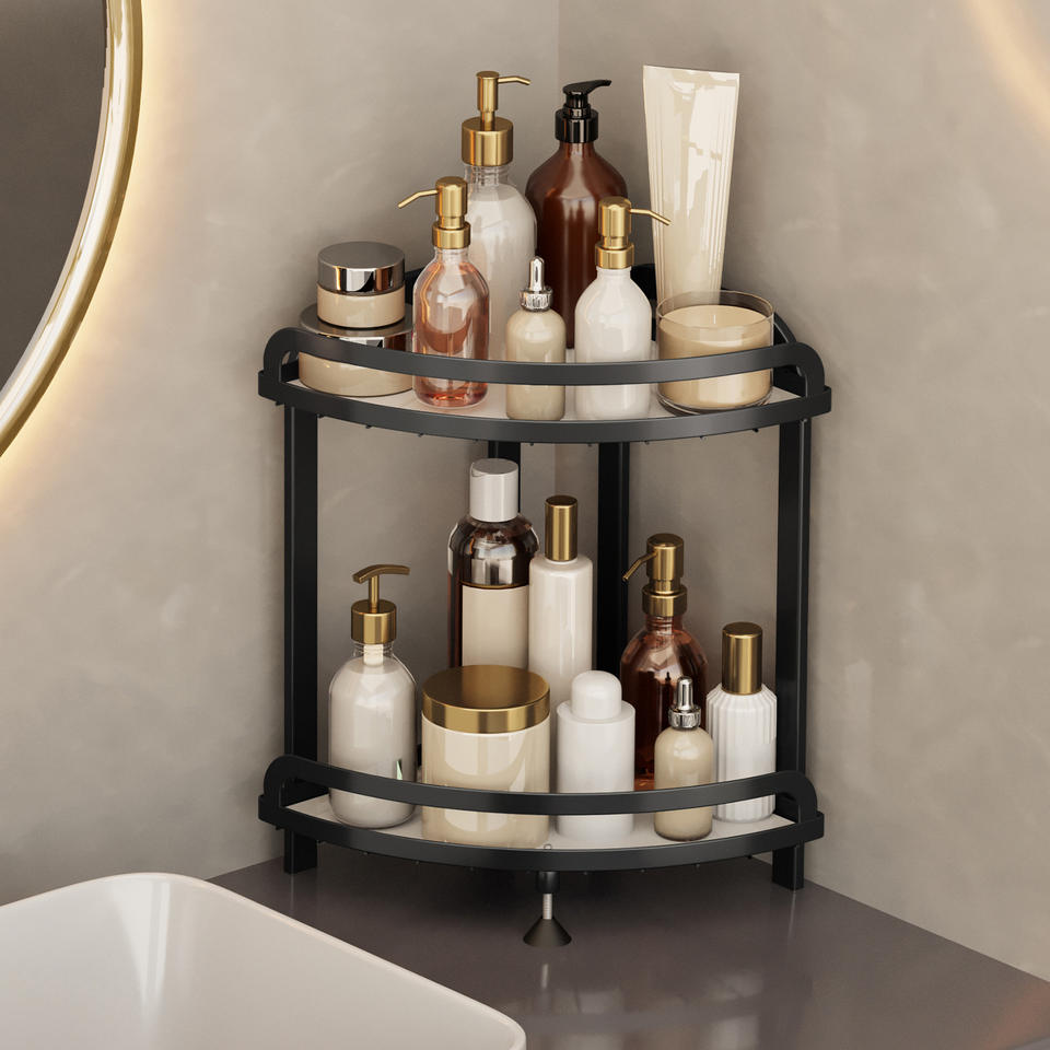 Bathroom Corner Shelf Cosmetic Storage Organizer Makeup Holder Shower Caddy