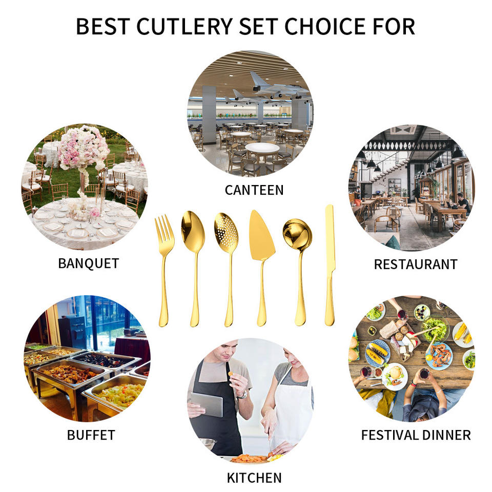 Stainless Steel Buffet Serving Set, Kitchen Utensil Set