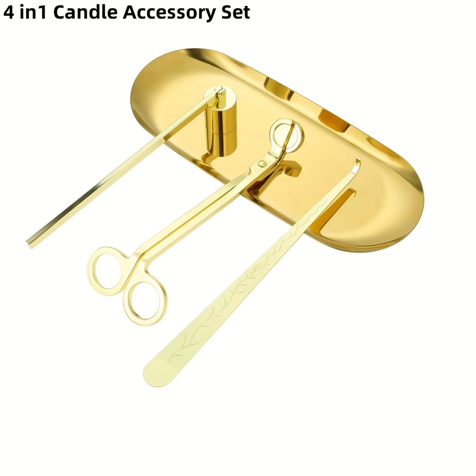 Best-Selling 4-in-1 Stainless Steel Candle Care Set with Wick Trimmer for Aromatherapy