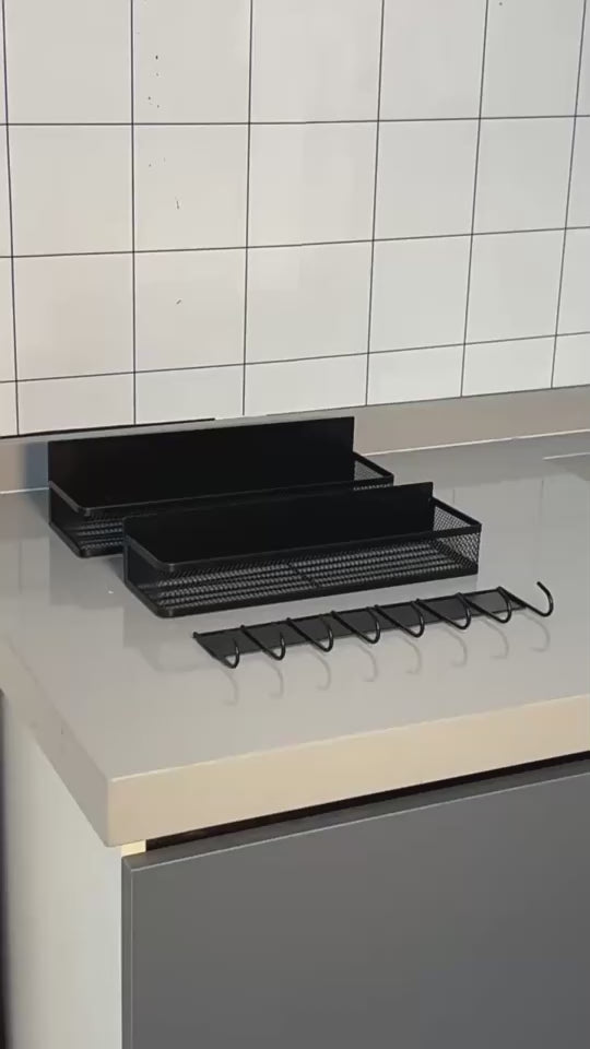 Magnetic Spice Rack for Refrigerators, Kitchen Spatula, Fabric Side Clothes Stand, Storage Rack for Refrigerators, Spice Rack