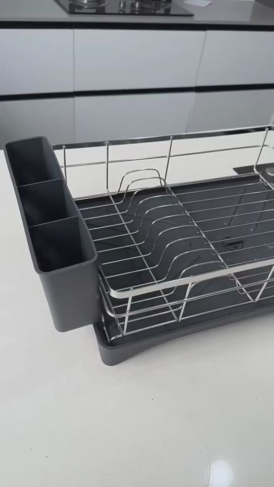 Stainless Steel Dish Drain Rack Organizer for Kitchen Countertop