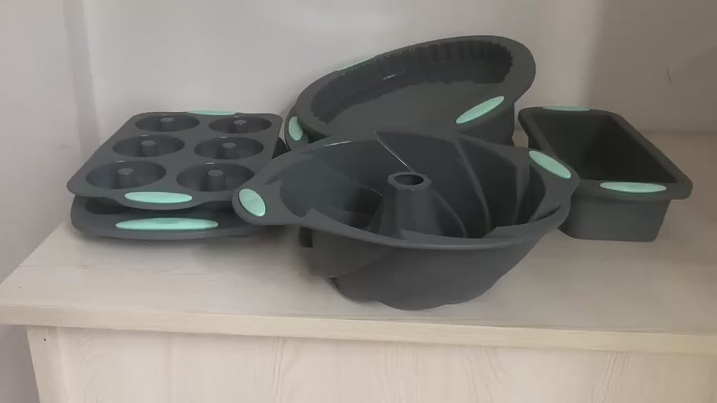 Silicone Baking Molds for Cakes, Air Fryer Silicone Molds for Muffins, Cupcakes, Puddings, Tarts, and Custards