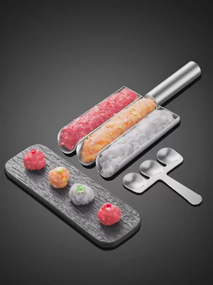 304 Stainless Steel Manual Meatball Maker Kitchen Tool for Fried Fish and Shrimp Durable Shape
