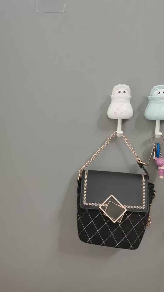 Creative Wall Hooks - Cute Hooks with Strong Adhesive, No Drilling, Leave No Marks - Key Hooks, Door Hooks for Coats