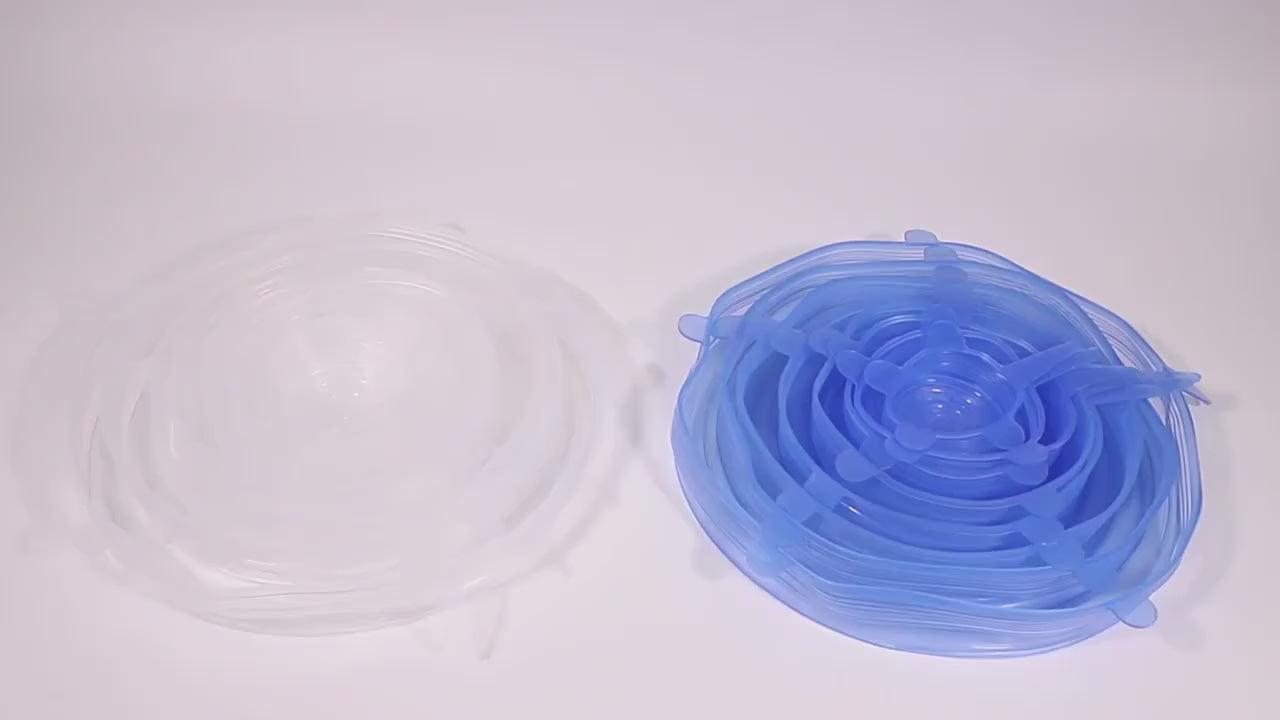 Silicone Stretch Lids - Reusable Airtight Food Wrap for Kitchen, Keeps Food Fresh, Bowl Sealing