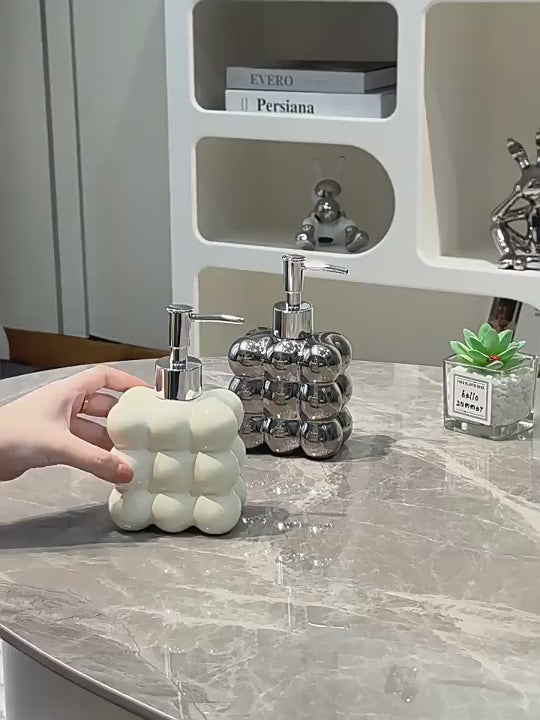 Ceramic Soap Dispenser Set for Bathroom and Kitchen