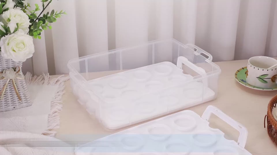 Stackable Multi-Tier Cake Stand with Lid and Handle