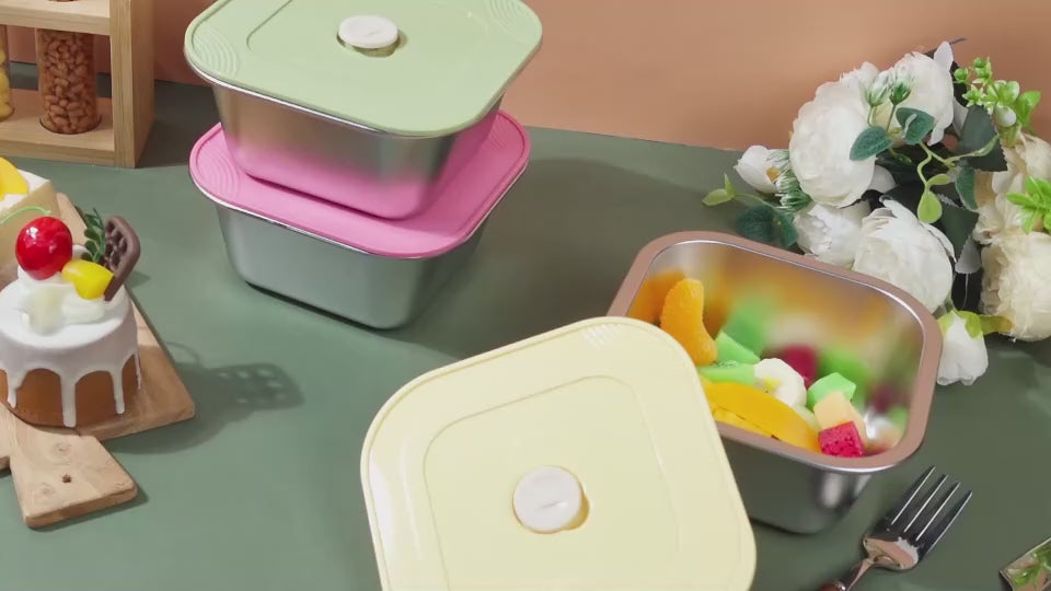 Double-Walled Stainless Steel Lunch Box Microwave-Safe Portable for Kids Students Office Workers Adjustable Storage Yogurt Ice Cream Cup