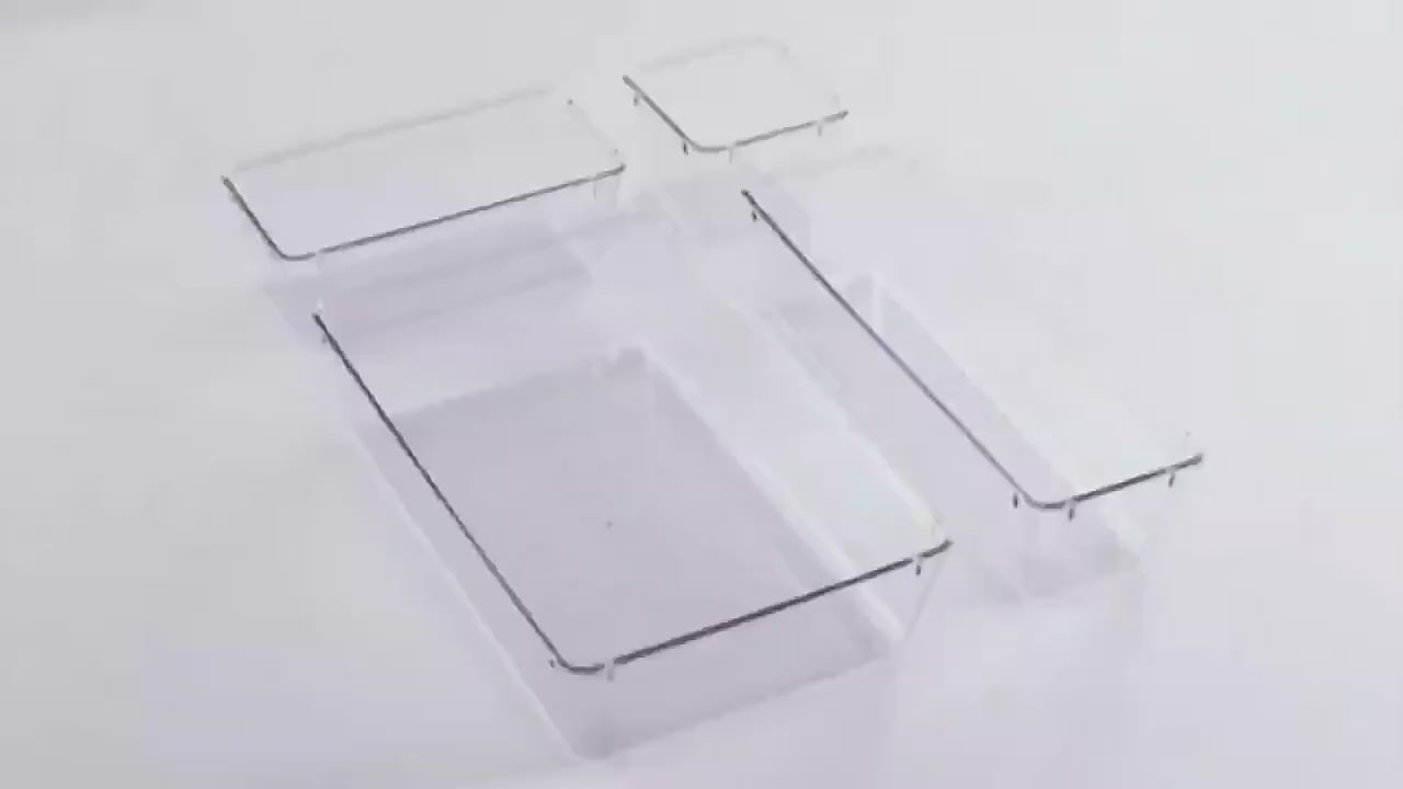 Modern Rectangular Plastic Organizer Set with 25/37 Drawers for Cosmetics, Kitchen, and Office