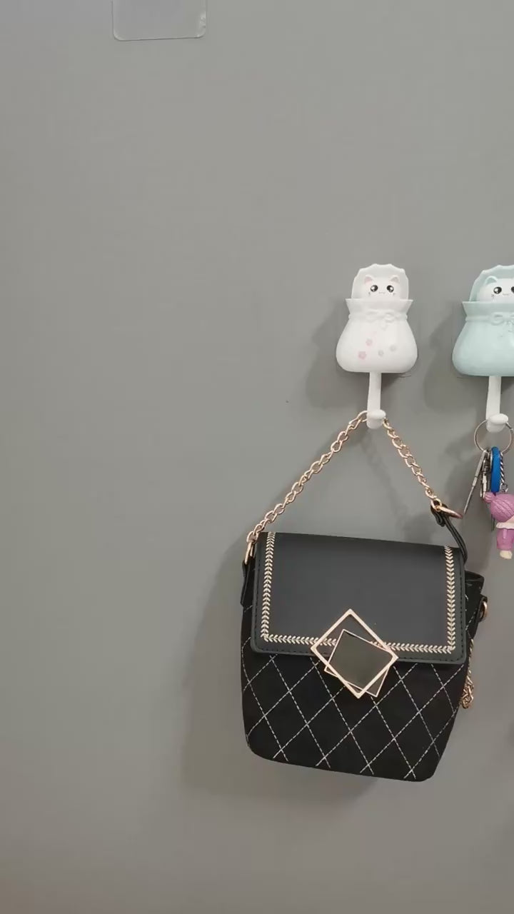 Creative Wall Hooks - Cute Hooks with Strong Adhesive, No Drilling, Leave No Marks - Key Hooks, Door Hooks for Coats