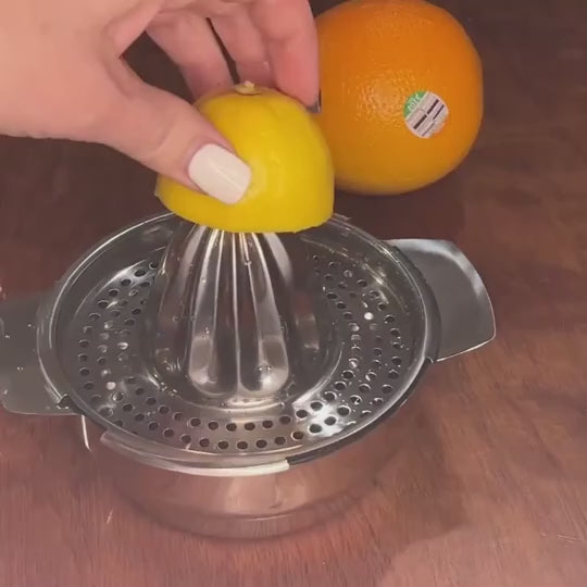 Stainless Steel Manual Citrus Juicer, Multifunctional Hand Press for Home Use