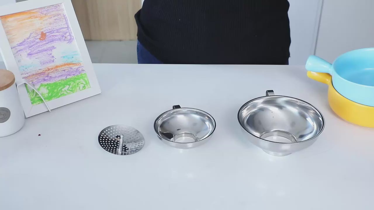Stainless Steel Canning Funnel Set - Wide Mouth Funnels for Mason Jars