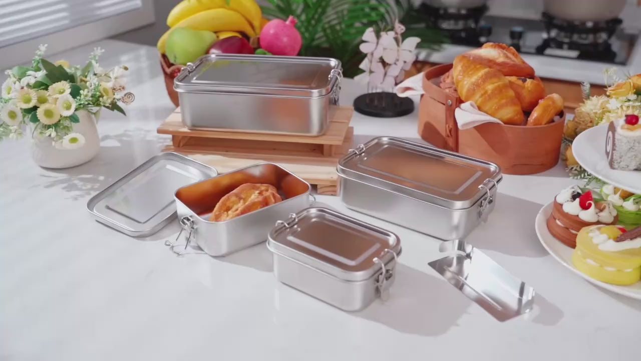 Stainless Steel Bento Lunch Box for School and Office, Ideal for Kids and Adults