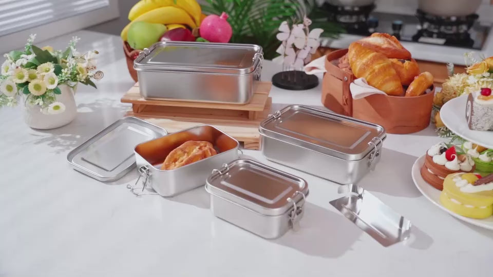 Stainless Steel Bento Lunch Box for School and Office, Ideal for Kids and Adults