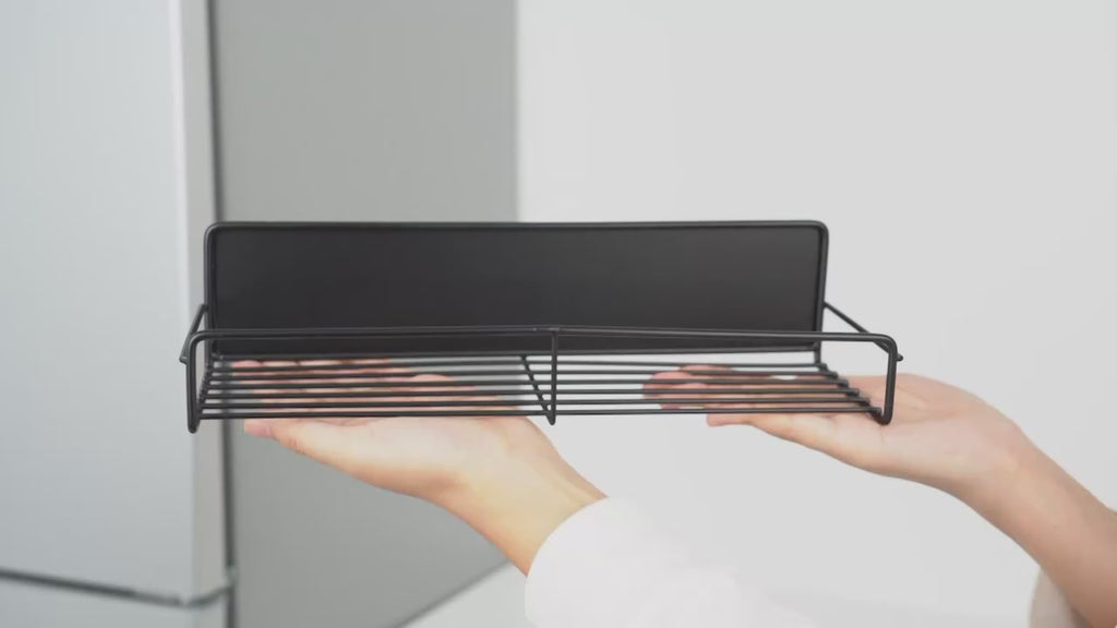 Magnetic Spice Rack Organizer for Fridge and Microwave, Magnetic Refrigerator Shelf for Glasses, Spices