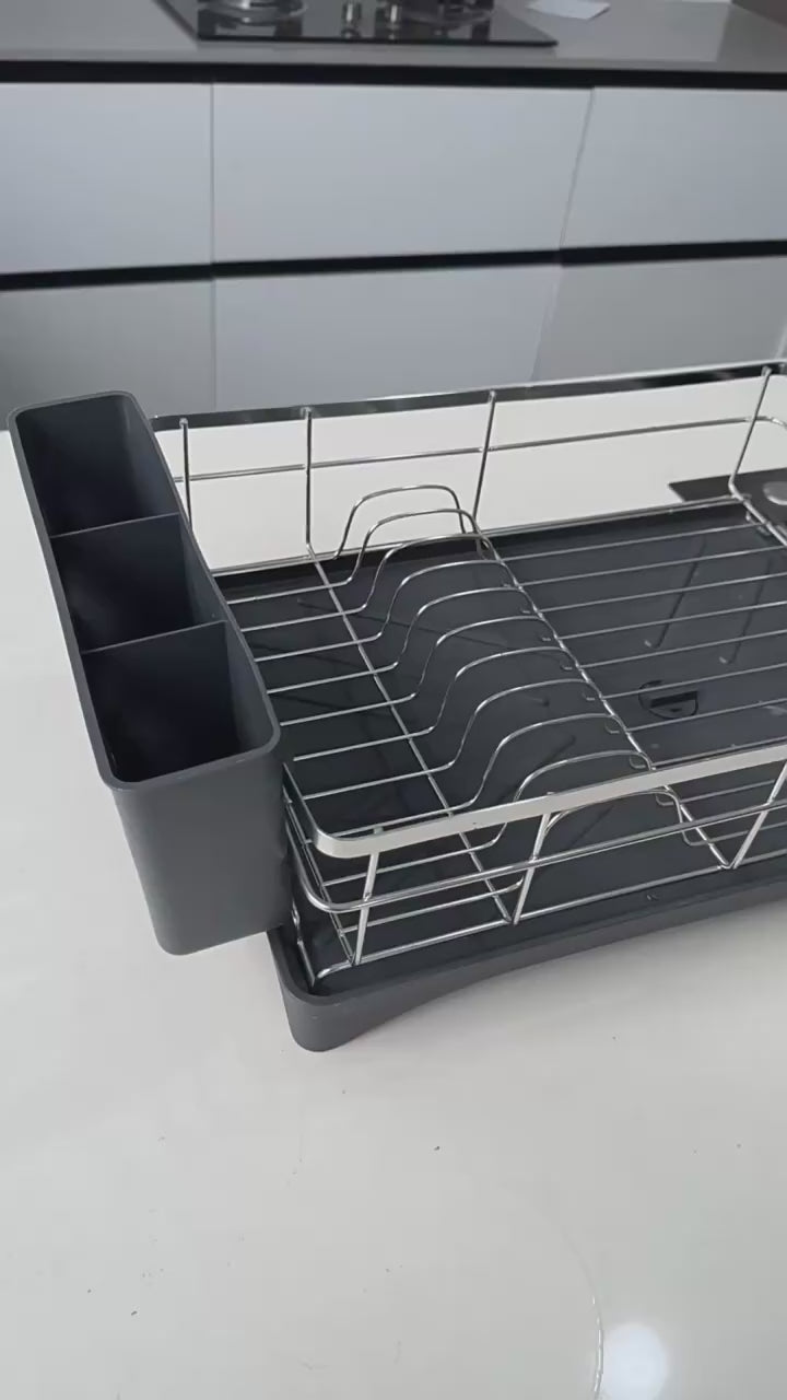 Stainless Steel Dish Drain Rack Organizer for Kitchen Countertop