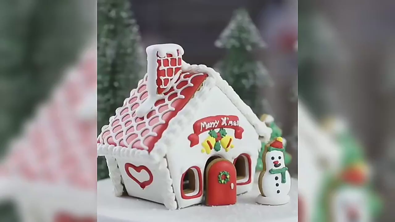 Christmas Cookie House Cutter and Baking Tool Set